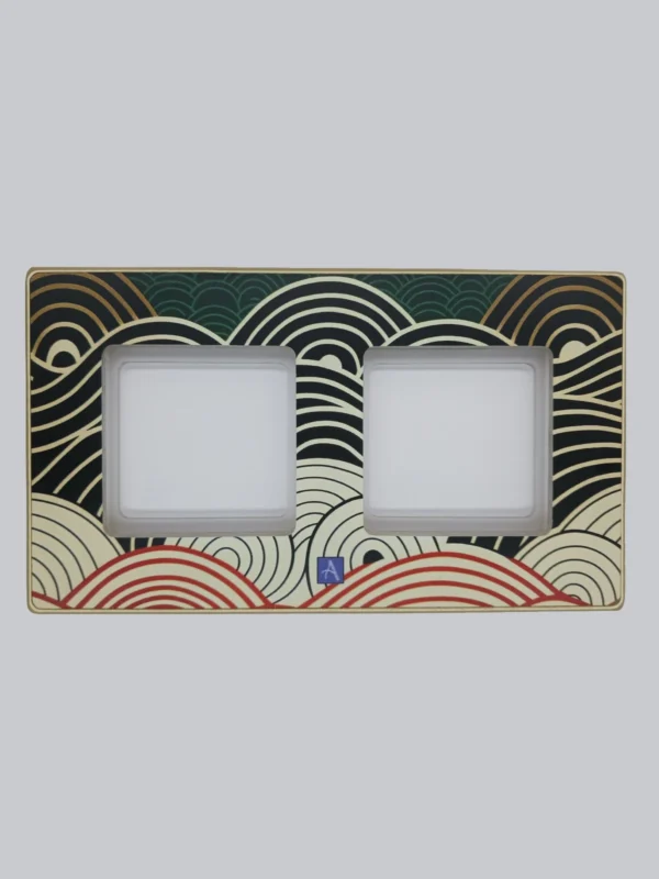 japonizm ramka podwójna gniazdko włącznik elektryczny osprzęt ramka ukiyo-e orient japonizm fala vincent van gogh coco chanel dobry prezent